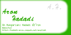 aron hadadi business card